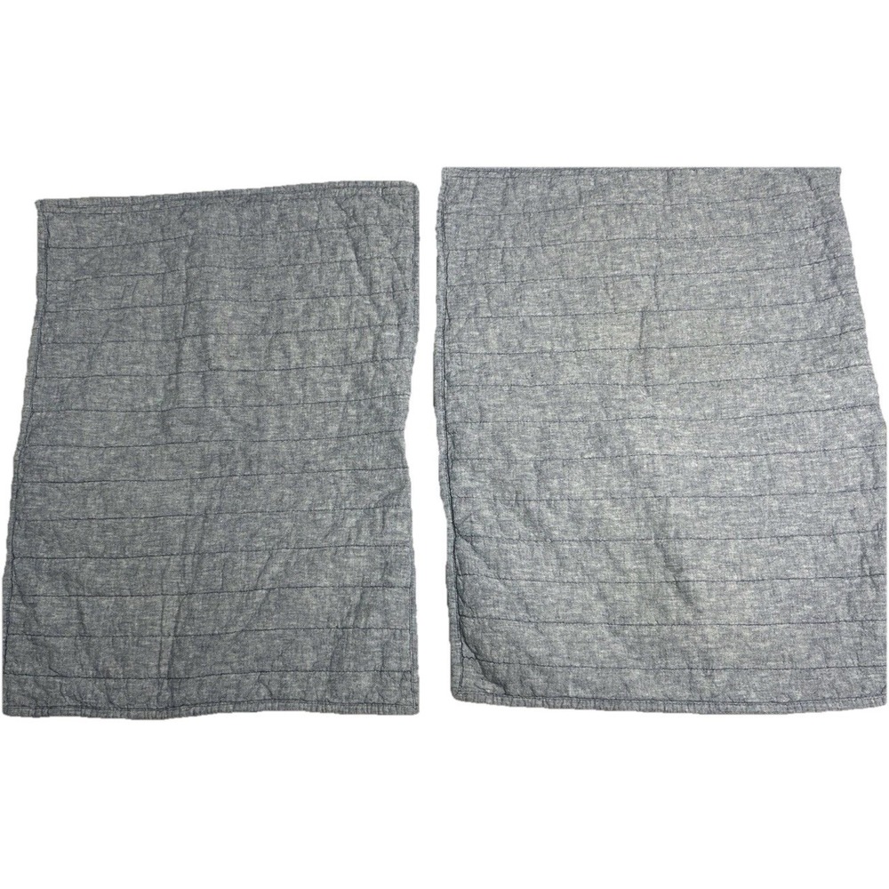 Threshold lot of 2 Light Blue pillow shams, queen 20" x 26(281)